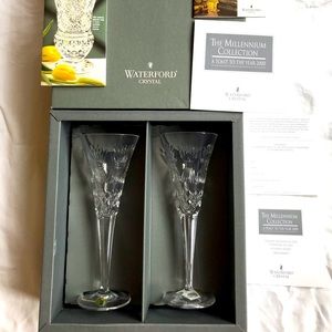 Waterford Crystal Millennium Toasting Flutes